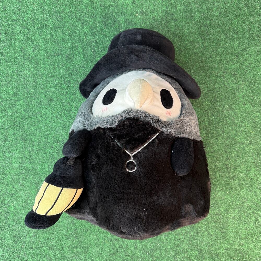 Squishable Massive Plague Doctor Plush 24" Black Glow Lantern Halloween Gothic